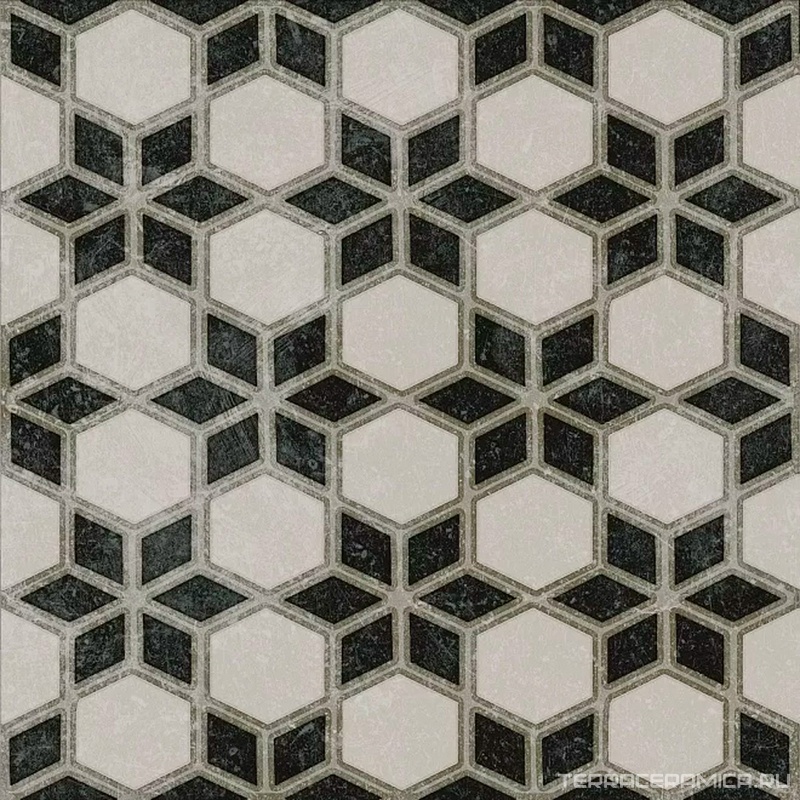 Декор Фреджио 4 черно-белый ZZ|20x20