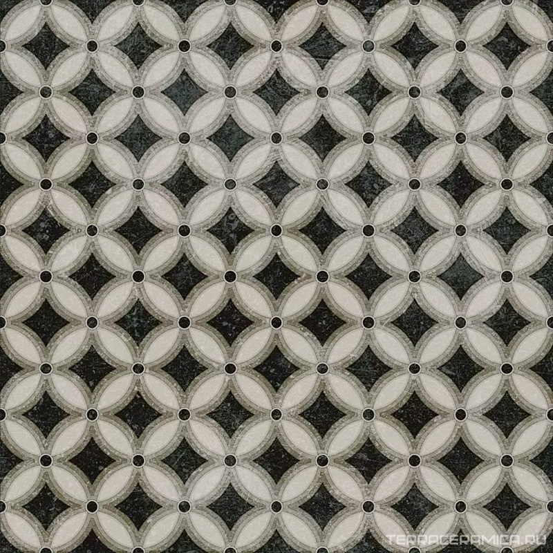 Декор Фреджио 2 черно-белый|20x20