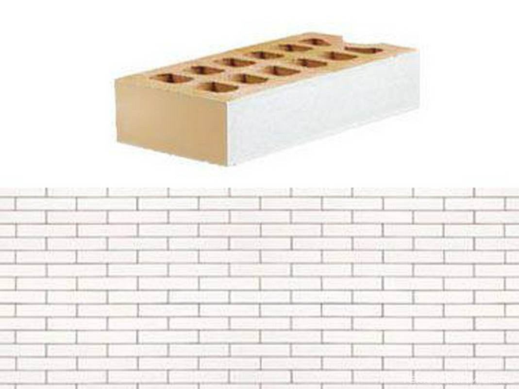 Кирпич обл. White Glazed XX |24x11,5x5