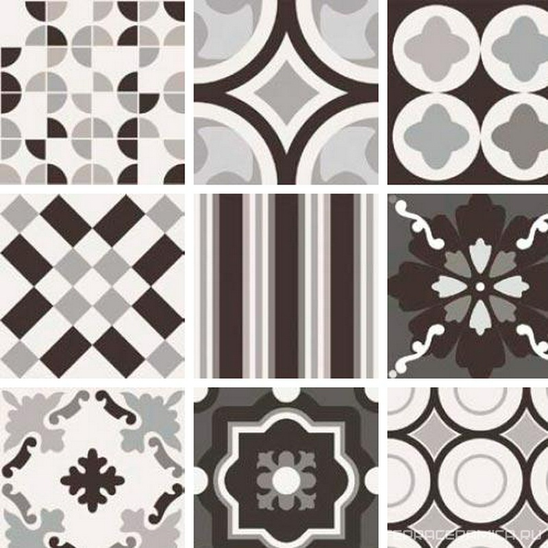 Patchwork Black&White  Mix 9 видов ZZ |20x20