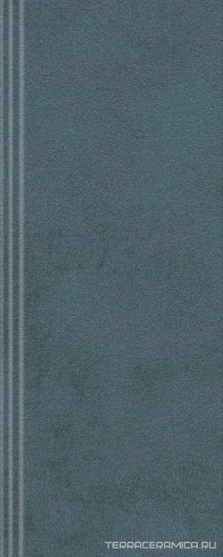 Плинтус Чементо синий тёмный матовый обрезной 12x30