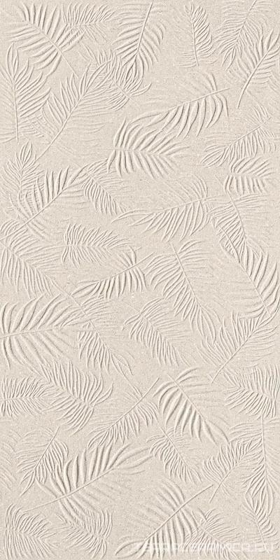 3D Wall Carve Leaf Ivory 40x80 ZZ