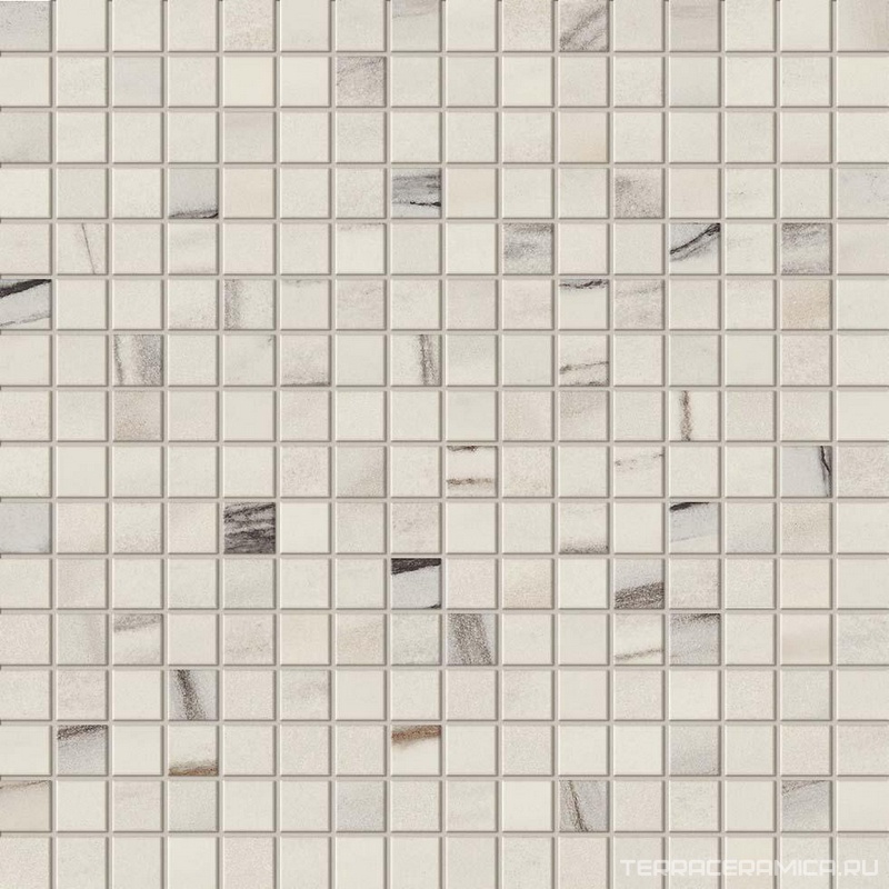 Marvel Bianco Fantastico Mosaico Lappato  ZZ 30x30