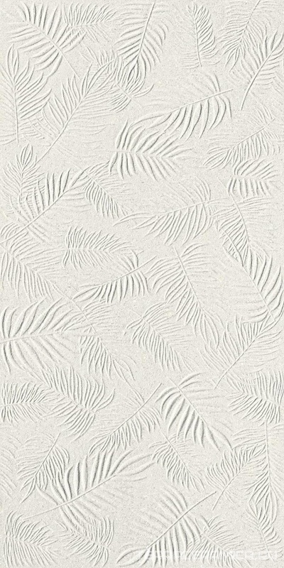 3D Wall Carve Leaf White 40x80 ZZ