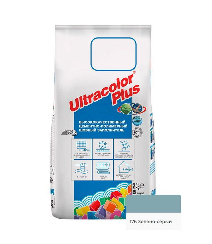 ULTRACOLOR PLUS затирка д/швов N176/2кг (Зелено-серый)