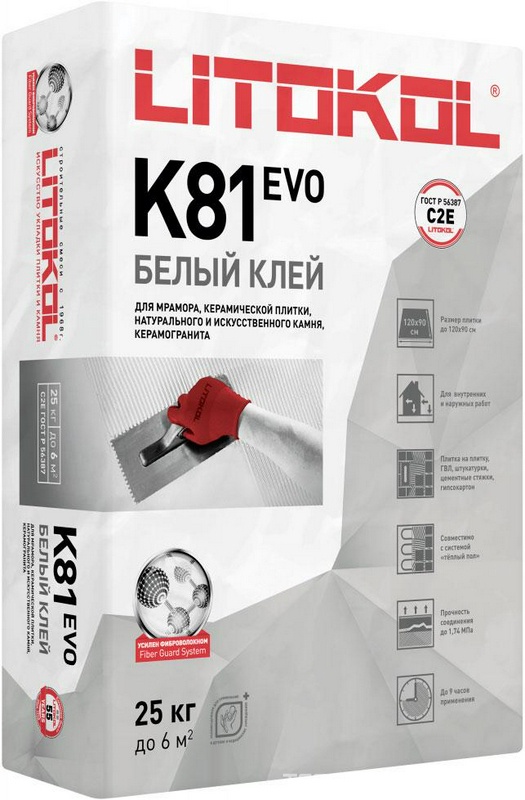 Клеевая смесь LitoFlex K81  белая 25 кг. ZZ