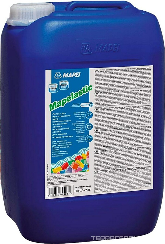 MAPELASTIC LIQUID ADMIXTURE /комп. B (жидкость)д/гидроизоляции ТОЛЬКО В РАВНОМ КОЛИЧЕСТВЕ С КОМПОНЕНТОМ A