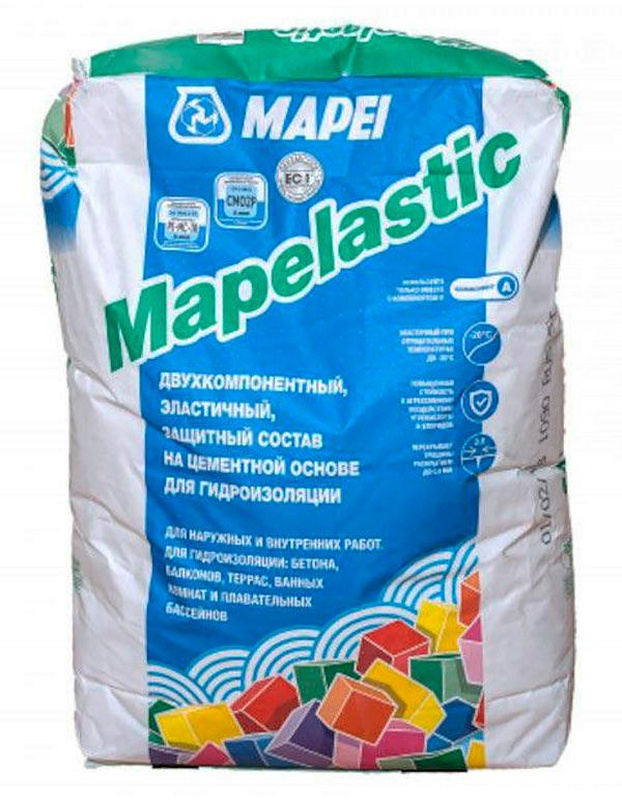 MAPELASTIC /комп.A (сухая часть) д/гидроизоляции (24 кг) ТОЛЬКО В РАВНОМ КОЛИЧЕСТВЕ С КОМПОНЕНТОМ В