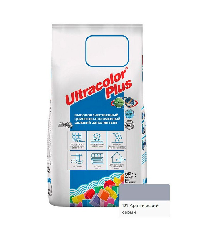 ULTRACOLOR PLUS  затирка д/швов N127/2кг (Арктический серый)