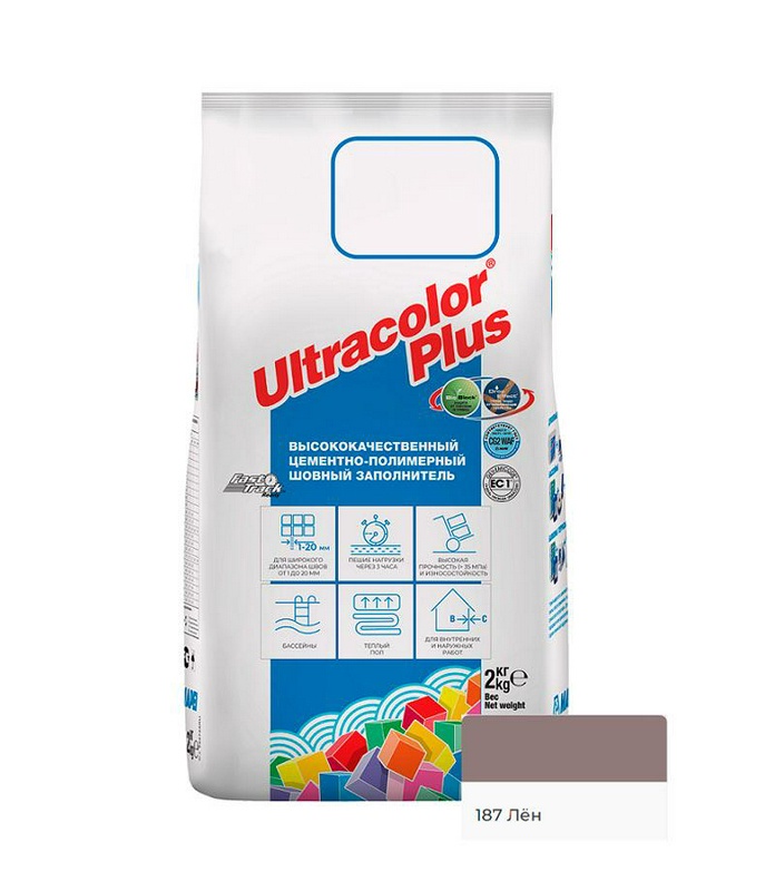 ULTRACOLOR PLUS затирка д/швов N187/2кг (Лен)