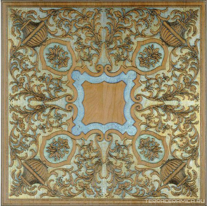 Ins.in legno Acero dec.Silver ZZ |40x40