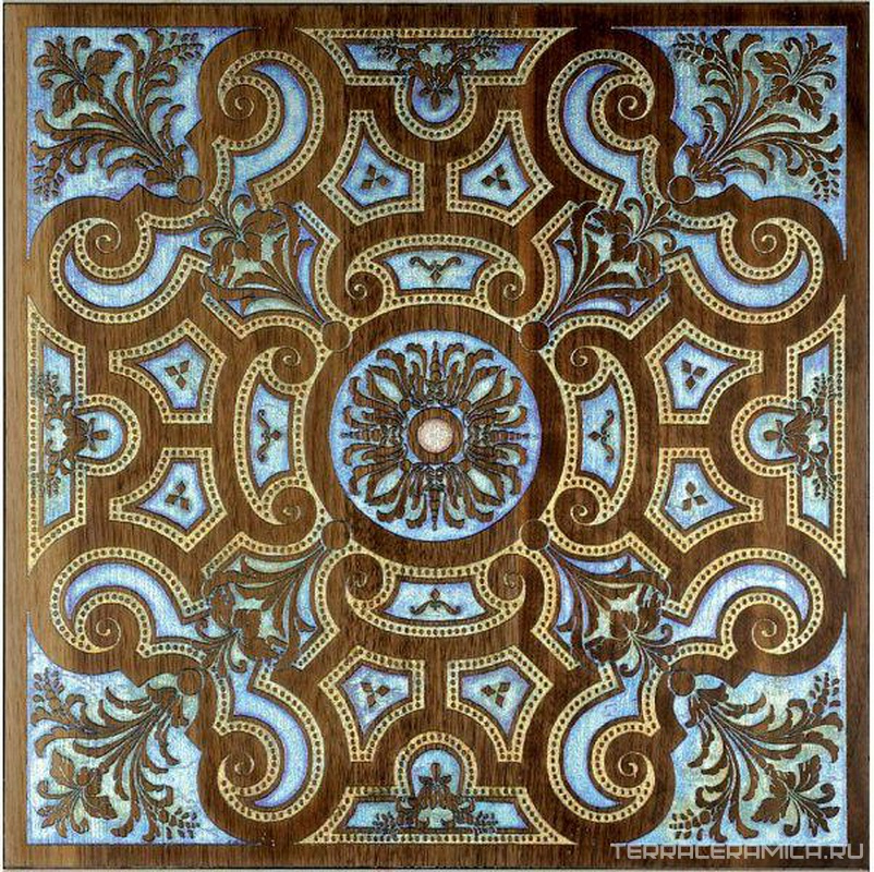 Ins.in legno Noce dec.Silver ZZ |40x40