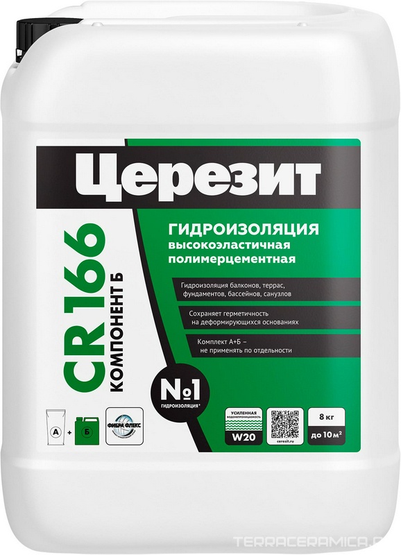 CR166 эластич гидроизоляция Комп.В эластификатор 8л.(продается только в таком же количестве ка и компонент А)