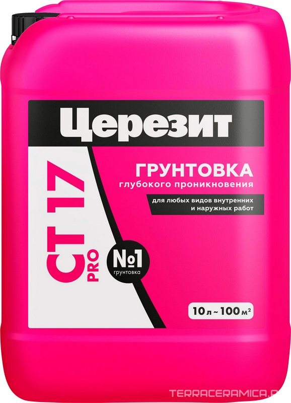 Грунтовка CT 17 PRO укр. д/впит. осн. 10кг.