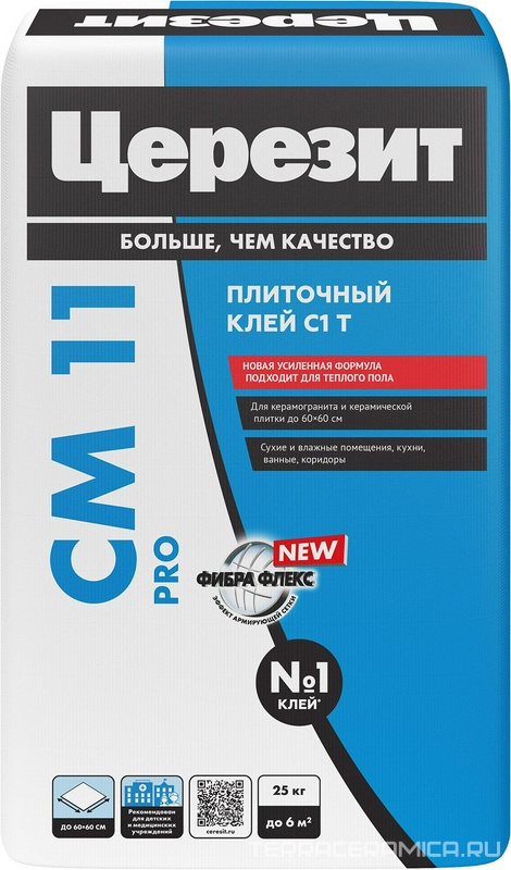 Клей для плитки СМ11 PRO 25 кг.