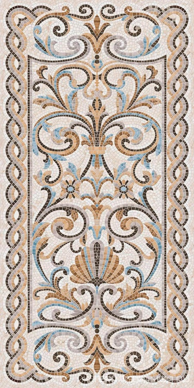 Мозаика беж декорированный лапп. обр. гр. 119,5х238,5| ZZXX