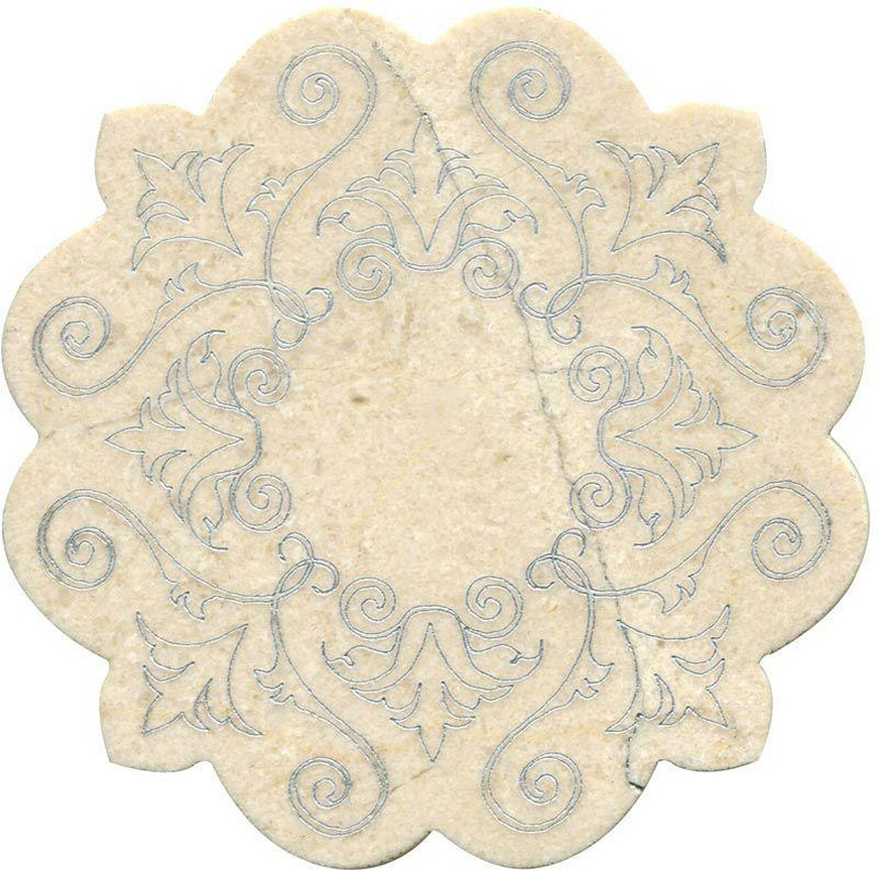 Тозетка Crema Marfil  Marbl Tile № -5 серебро (n048397) |10х10