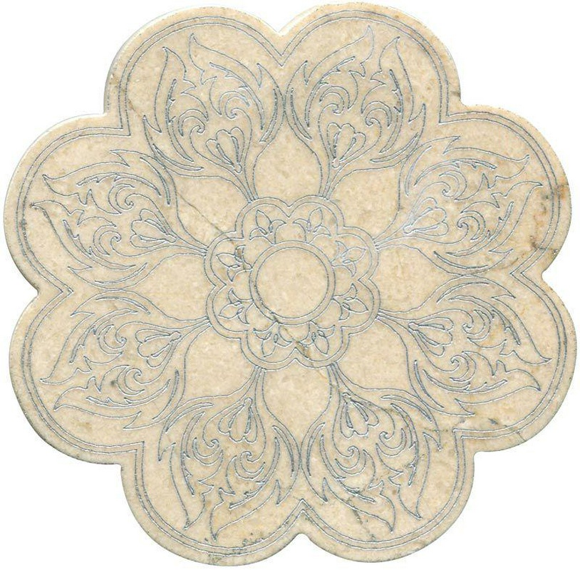 Тозетка Crema Marfil Marbl Tile № -9 серебро (n048397) |10х10
