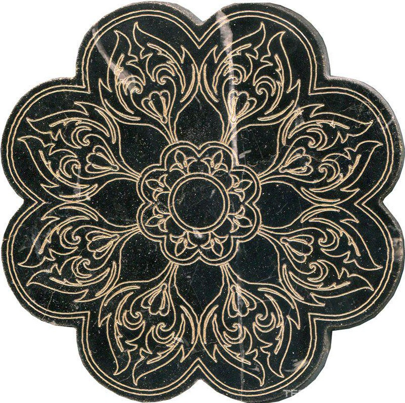 Тозетка Negro Marquina Primera Marbl Tile № -9 золото (n048405) |10х10