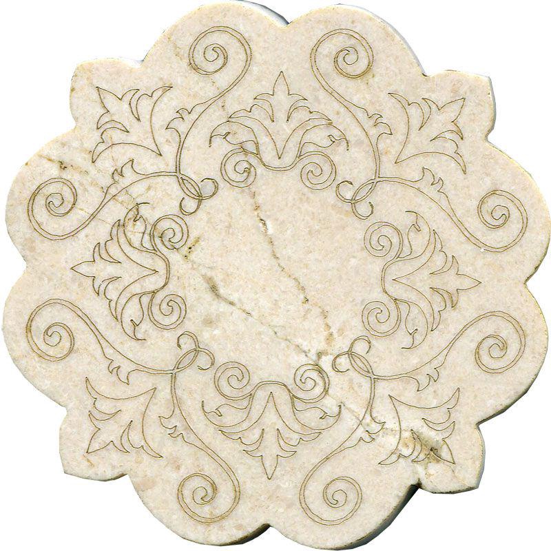 Тозетка Crema Marfil Marbl Tile № -5 золото (n048397) |10х10