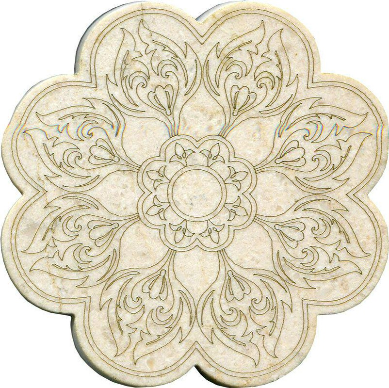 Тозетка Crema Marfil  Marbl Tile № -9 золото (n048397) |10х10