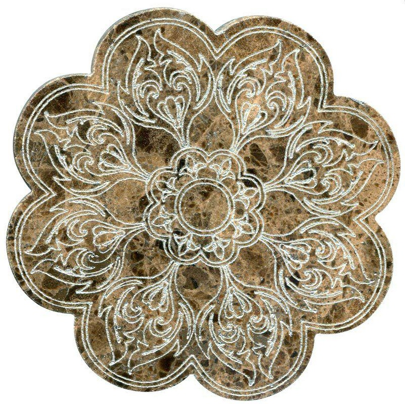 Тозетка Marron Emperador Primera Marbl Tile № -9 серебро (n048401) |10х10