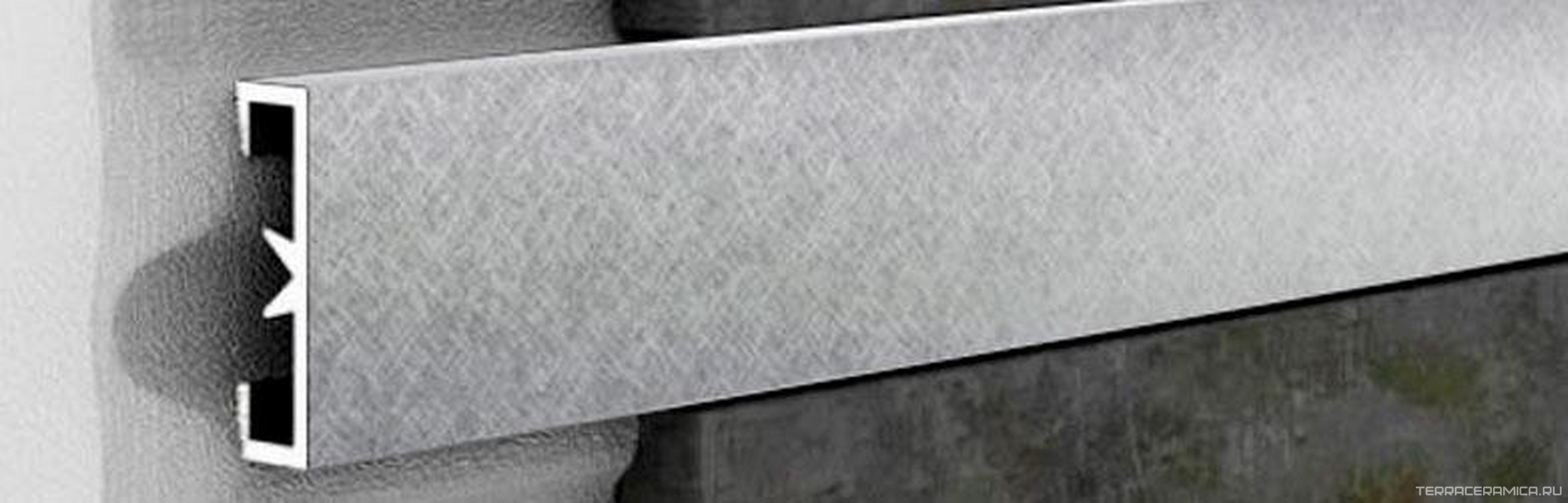 LDAD Алюминиевый декоративный анодированный профиль platinum / платиновый 2.5x270