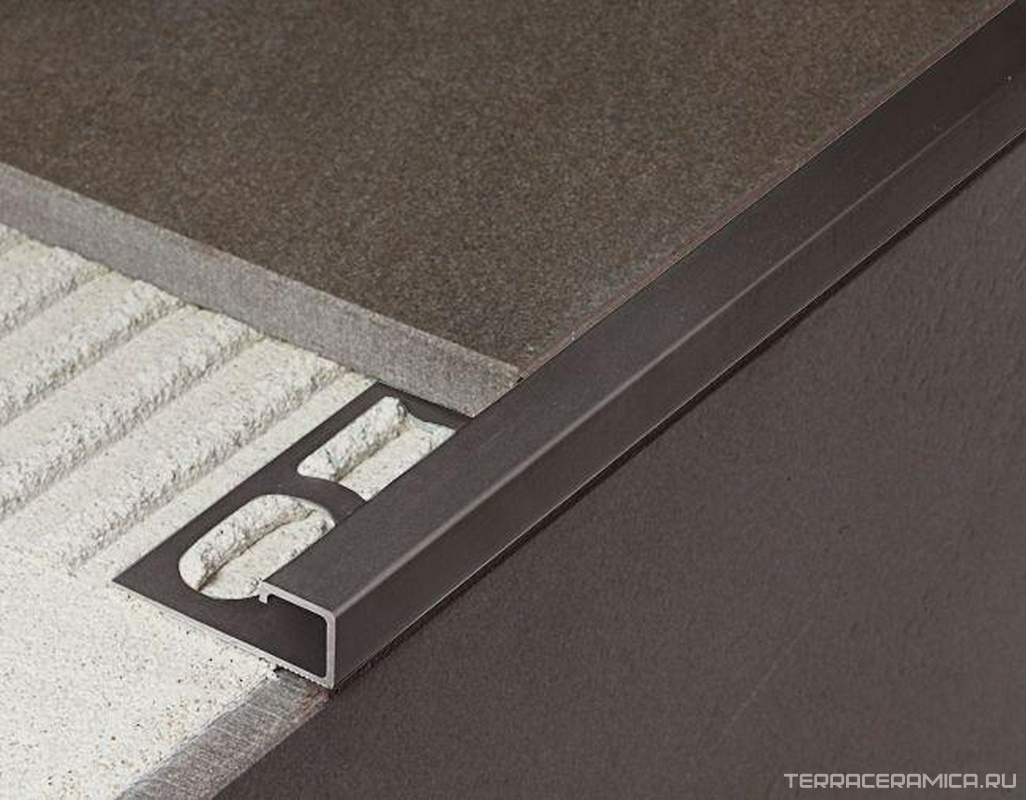 ZQAND/10 Прямоугольный алюминиевый анодированный профиль carbon / графитовый 1x270