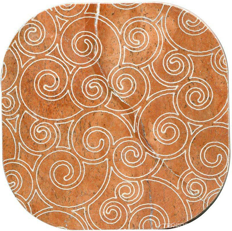Тозетка Rojo Alicante Primera Marbl Tile № -7 серебро (n048413) |10х10