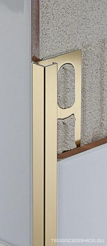 ZQBN/100 Профиль в форме прямого угла bright polished aluminium gold 1x270