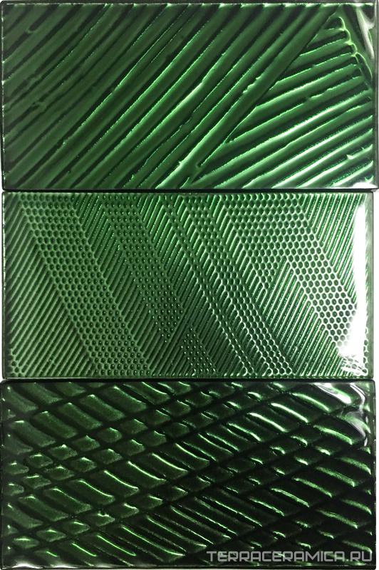 Стекло Mix Nature Green (1шт - 3 чипа) | 7,5x45