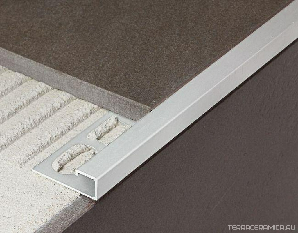 ZQAND/10 Прямоугольный алюминиевый анодированный профиль platinum / платиновый 1x270