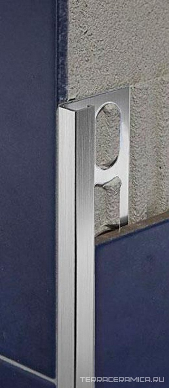 ZQBSN/100 Профиль в форме прямого угла satin silver polished aluminium 1x270