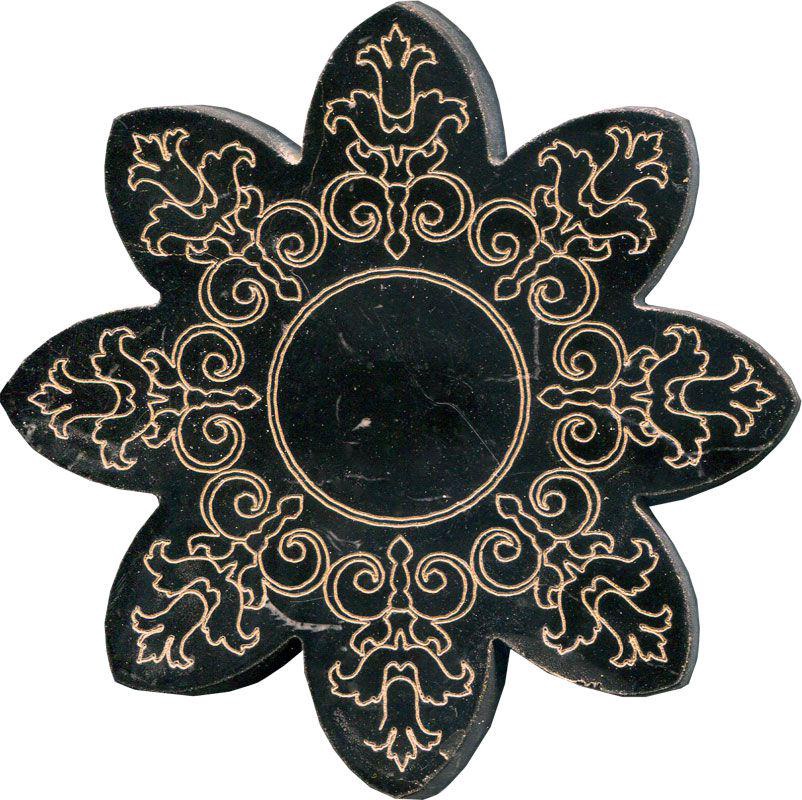 Тозетка Negro Marquina Primera Marbl Tile № -3 золото (n048405) |10х10