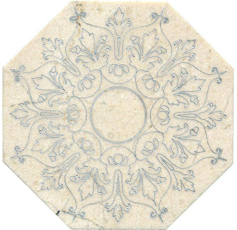 Тозетка Crema Marfil Marbl Tile № -4 серебро (n048397) |10х10