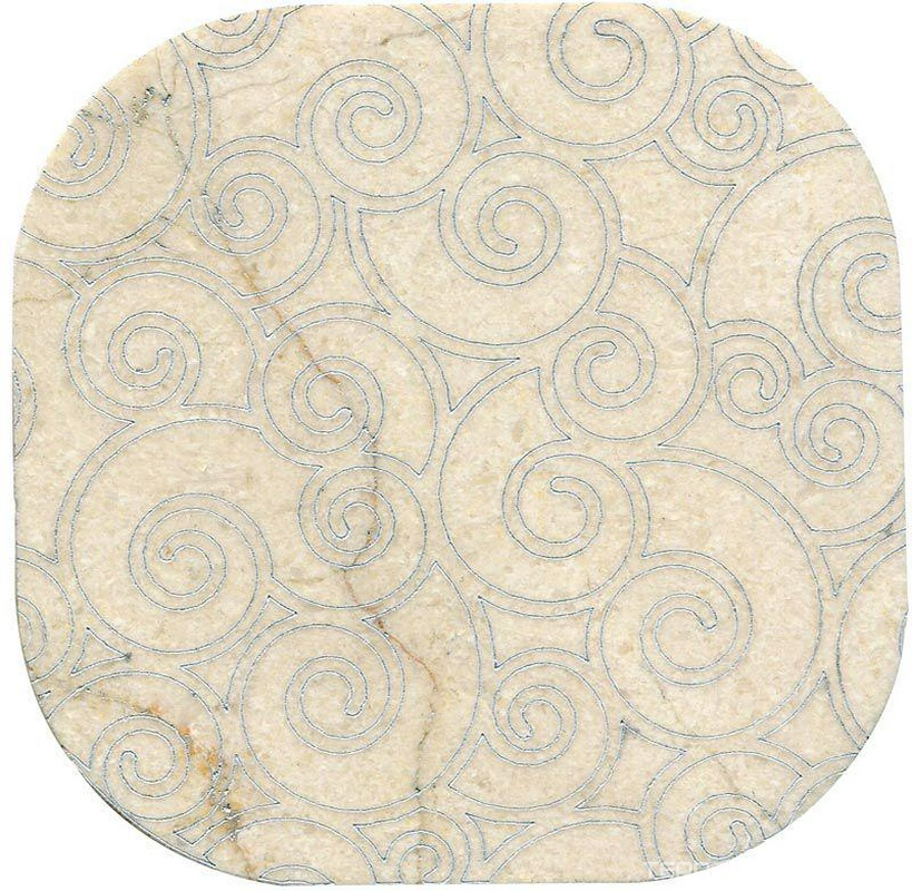 Тозетка Crema Marfil  Marbl Tile № -7 серебро (n048397) |10х10
