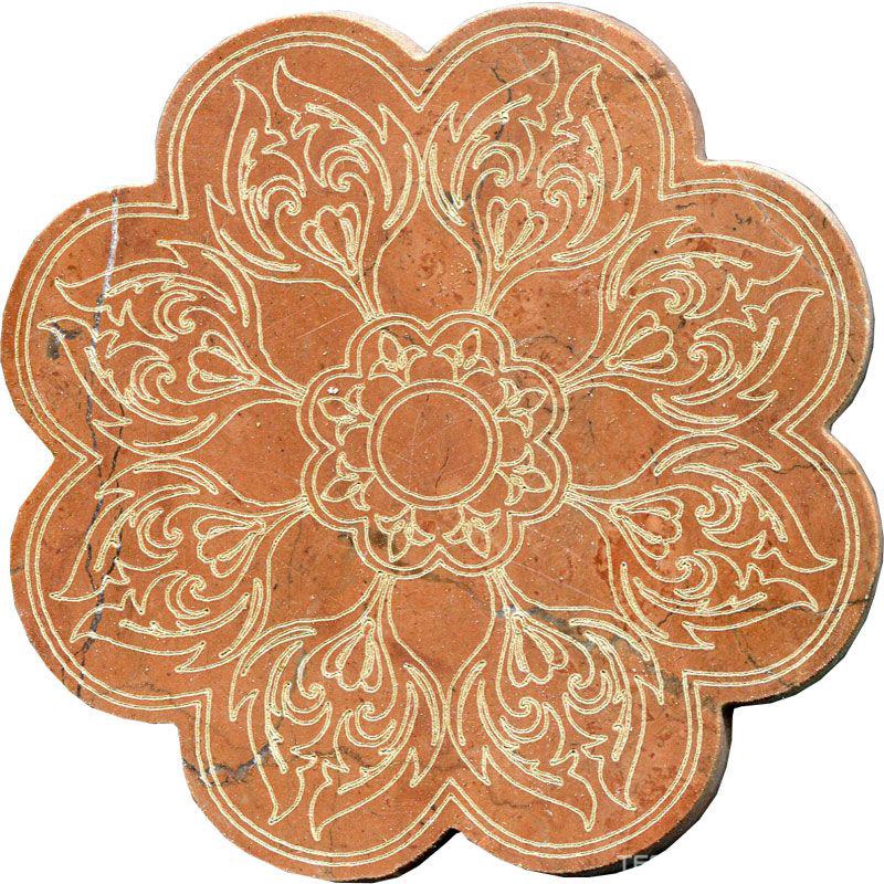 Тозетка Rojo Alicante Primera Marbl Tile № -9 золото (n048413) |10х10