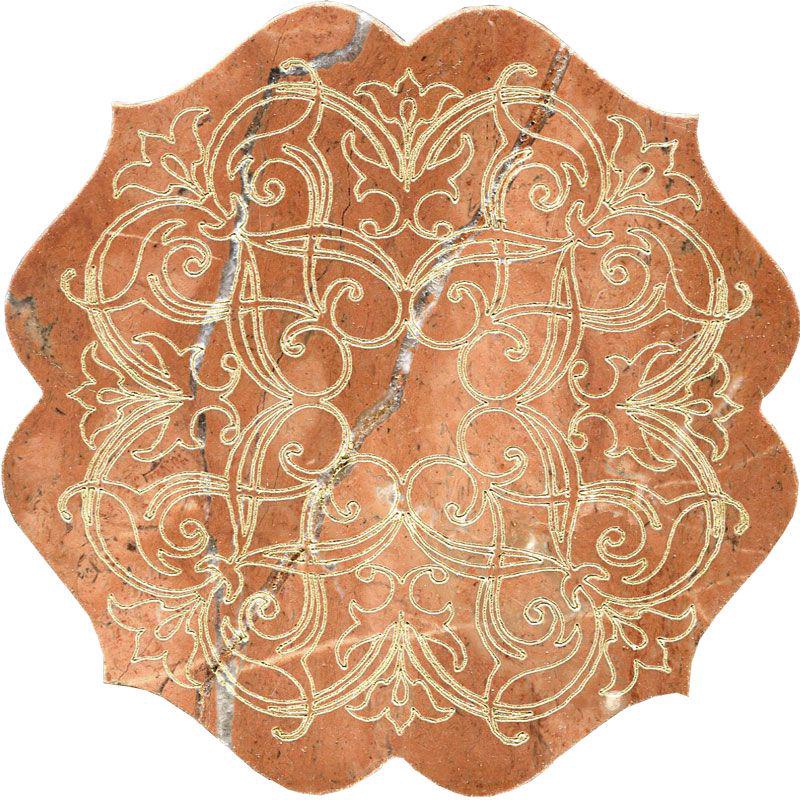 Тозетка Rojo Alicante Primera Marbl Tile № -1 золото (n048413) |10х10