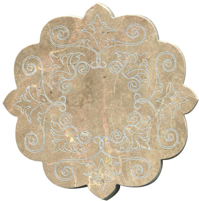 Тозетка Emperador Light Primera Marbl Tile № -5 серебро (n048403) |10х10