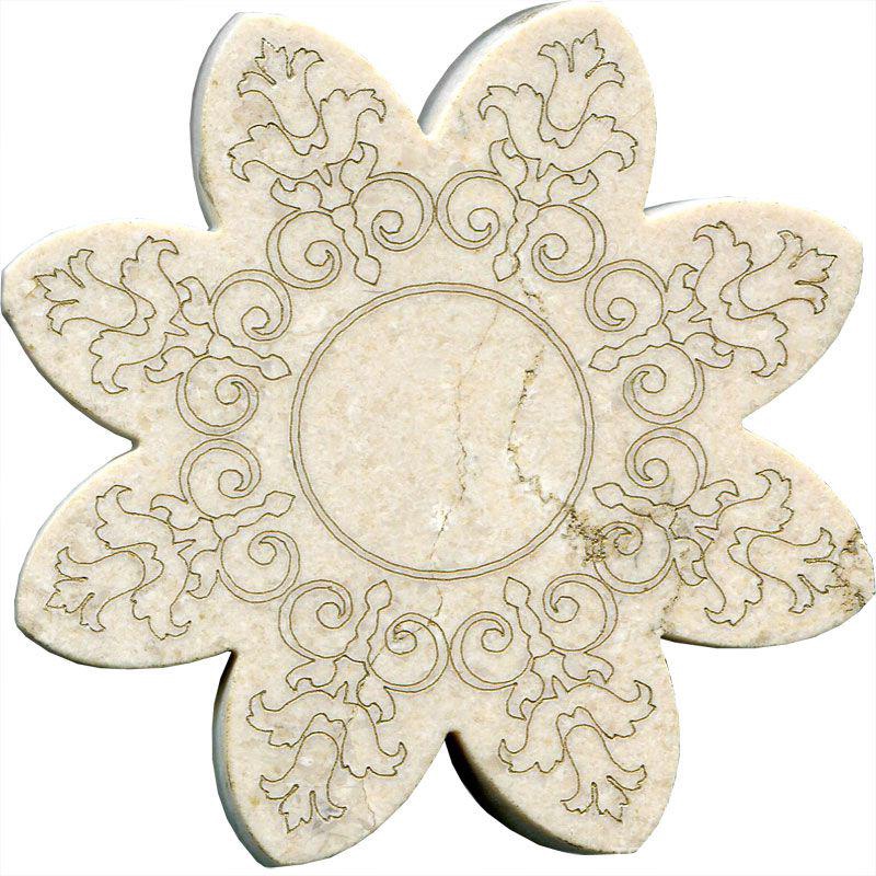 Тозетка Crema Marfil Marbl Tile № -3 золото (n048397) |10х10