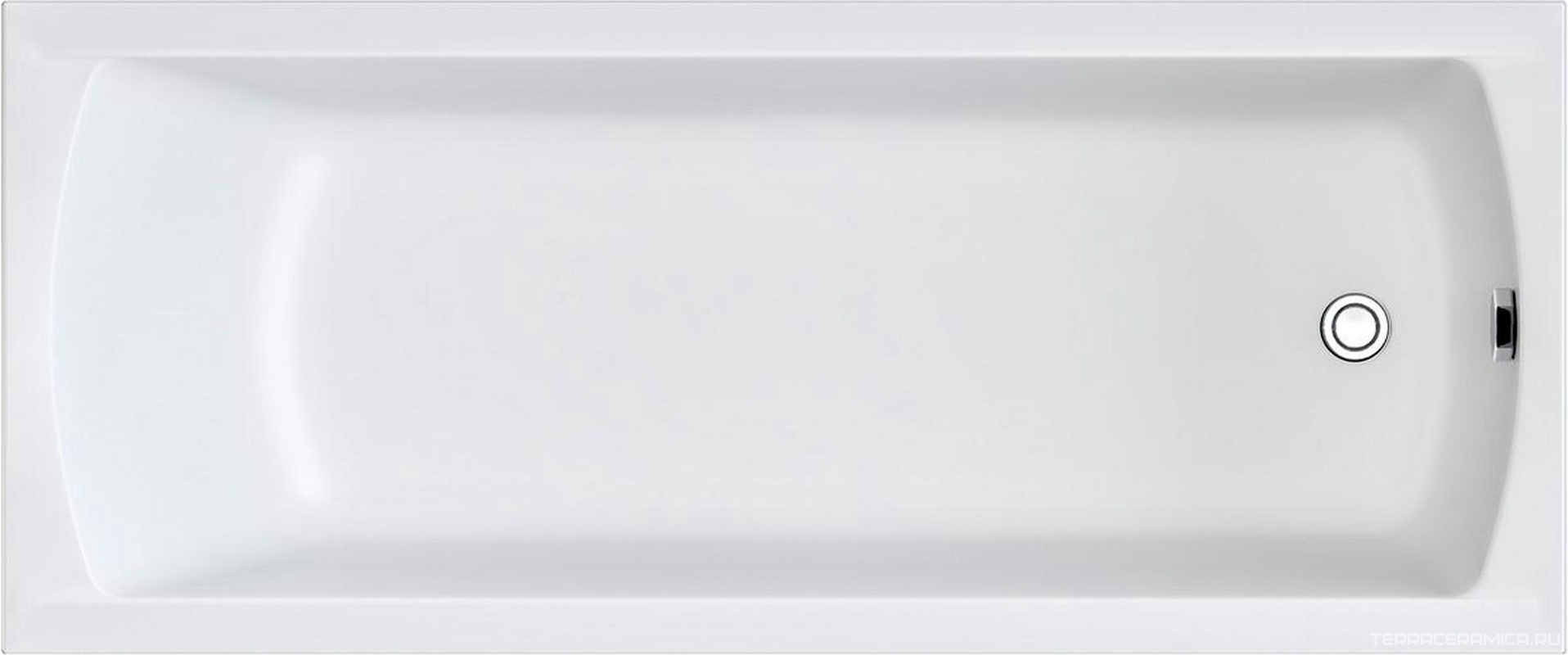 Ванна прямоугольная "Modern" 170x75 см акриловая, ГМ (041236; Ar, сф, рск), цвет белый ZZ