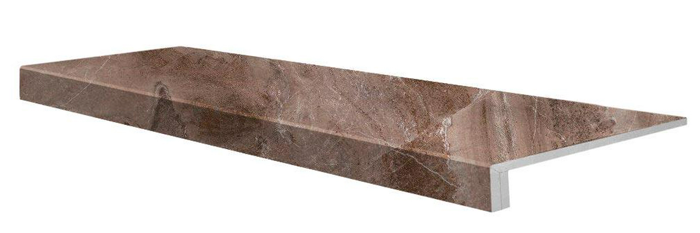 Ступень Евро Проходная Керамогранит Лава коричневый темн. AntiSlip (n059406)|30x45