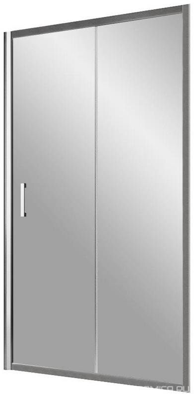 Дверь в нишу ZP NOVO, 110*190 см, двухсекционная раздвижная, профиль матовый хром, стекло сатин ZZ