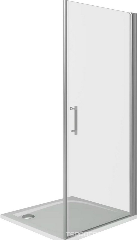 Дверь для душа распашная Good Door Mokka DR-100-C-WE, 1000хh1850 мм, стекло прозрач 5 мм. профиль хром, ZZ