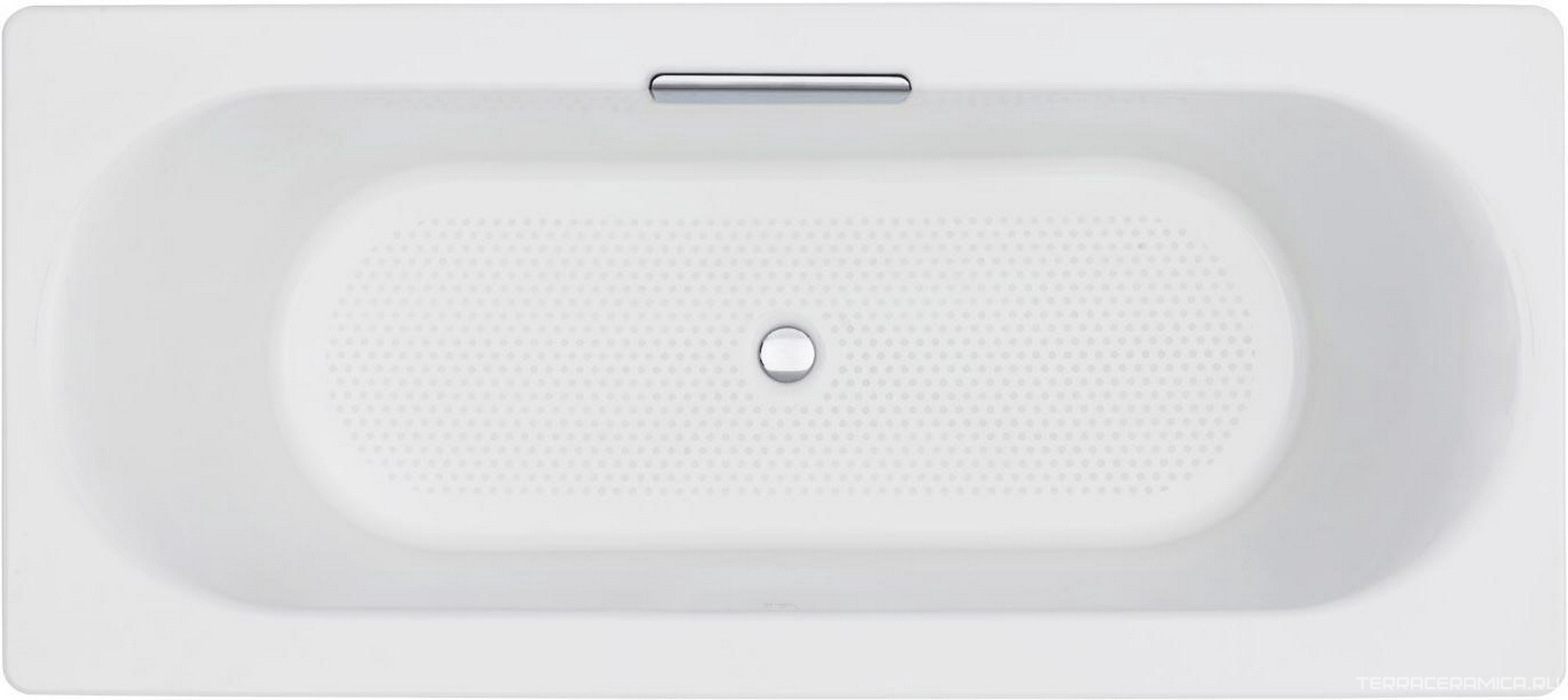 Ванна чугунная VOLUTE 180x80, без ножек, без слива-перелива, цв. белый ZZ