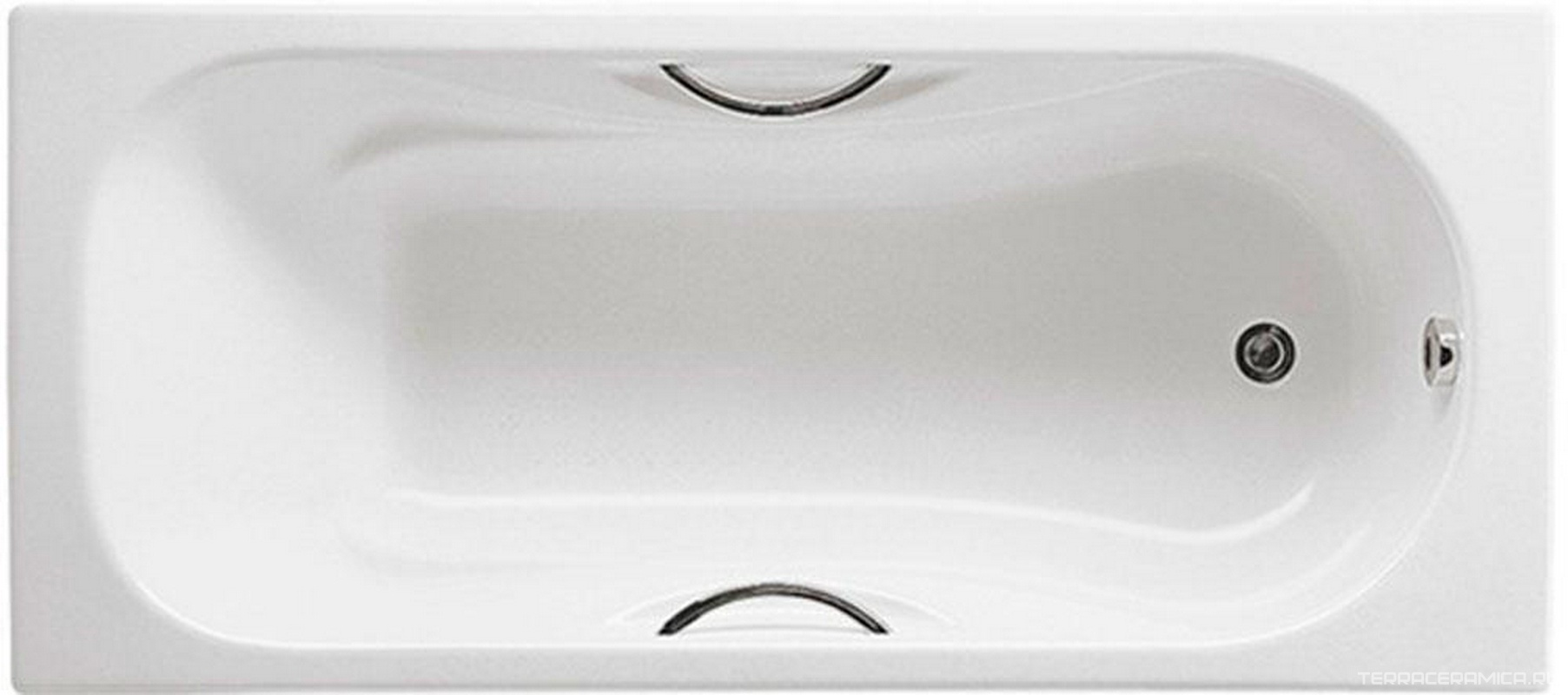 Ванна ROCA Malibu 160х75см чугунная, БЕЗ ножек, БЕЗ ручек