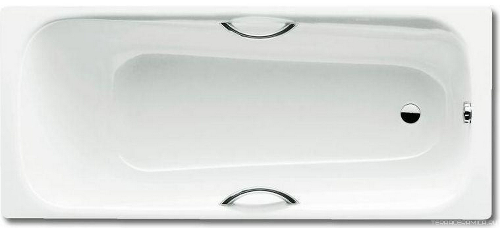Стальная ванна Saniform Plus Star  Мод.336 170x75 c отв.под ручки, поверхность Easy-clean, без ножек и слива-перелива ZZ
