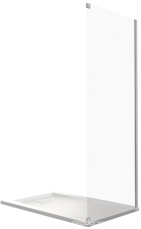 Перегородка боковая 980-1000x1950, профиль хром, Idea ZZ