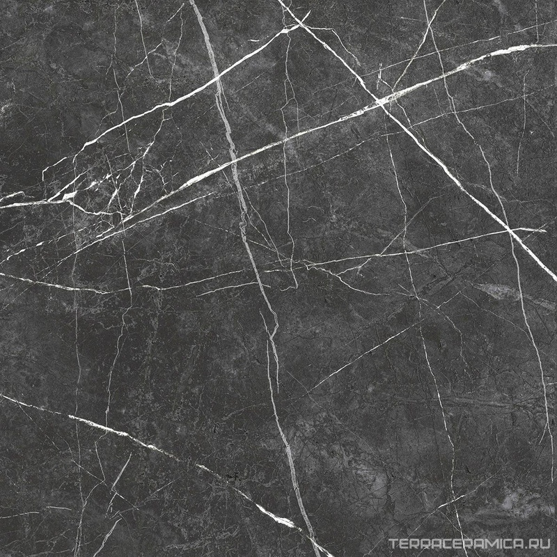 Marble line dark grey матовый серый темный 60х60