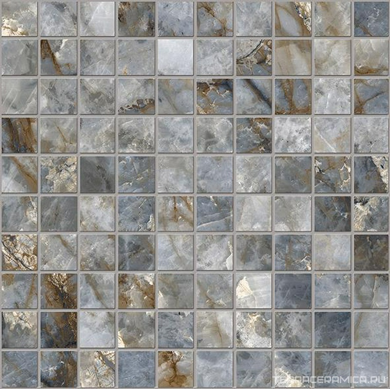 Mosaico Blu Ande Lappato ZZ|30x30